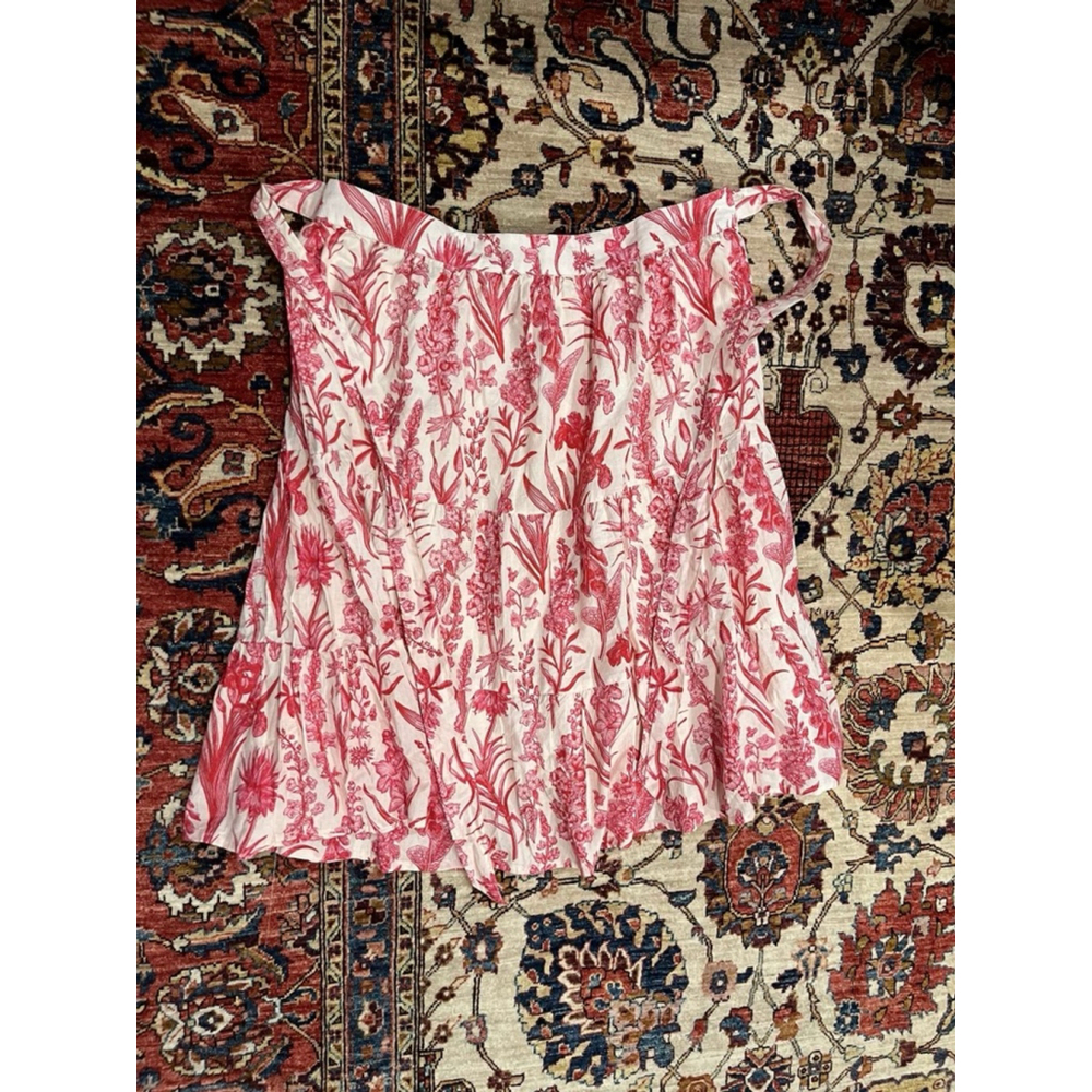New with Tag Victoria Dunn Feminine Secret Garden Floral Pink Lined Skirt in 1XL